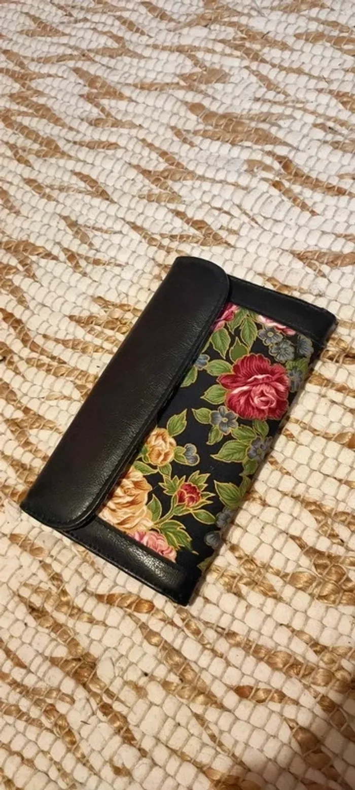 Portefeuille floral vintage Françoise Saget - photo numéro 2