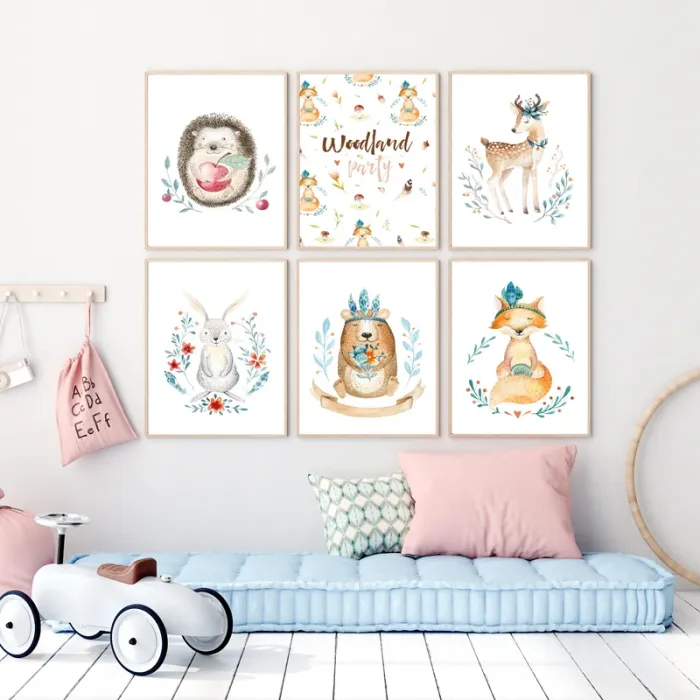 Affiches “Woodland Party” pour chambre enfant - photo numéro 3