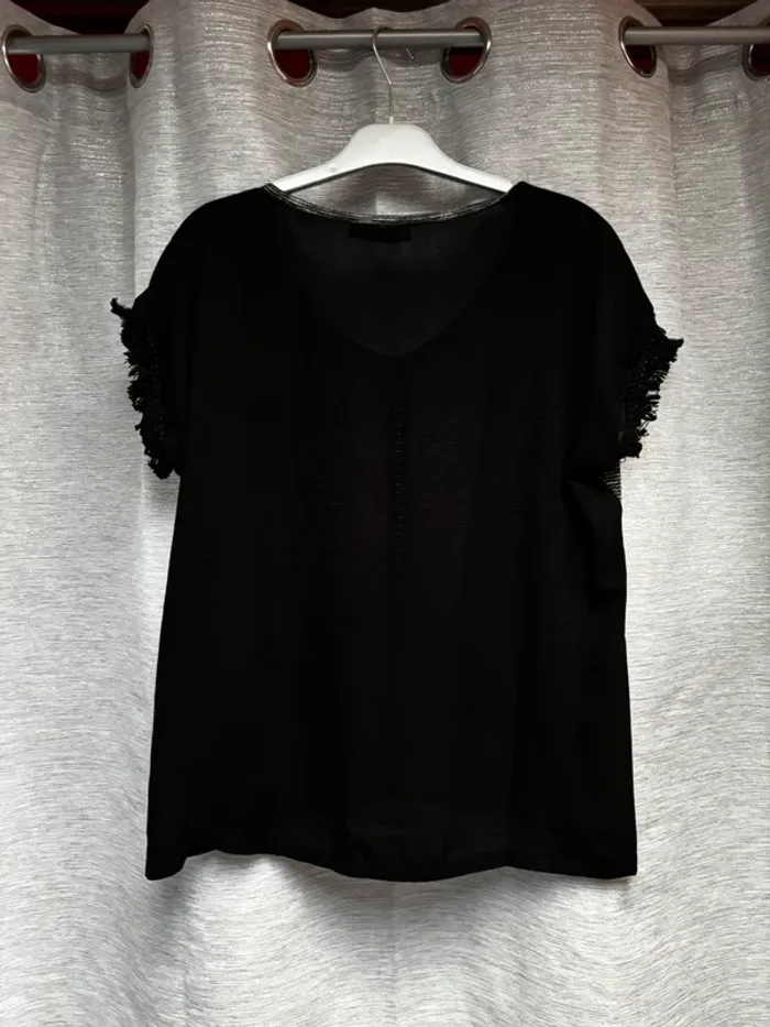 Tee-shirts femme, t-shirt léger, haut été noir, tshirt Teddy Smith taille 1 - photo numéro 2