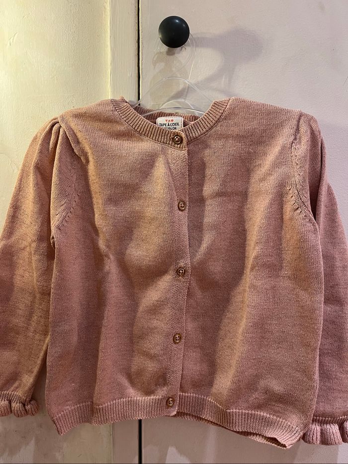 Gilet Tape à l’œil corail pastel doré - photo numéro 2