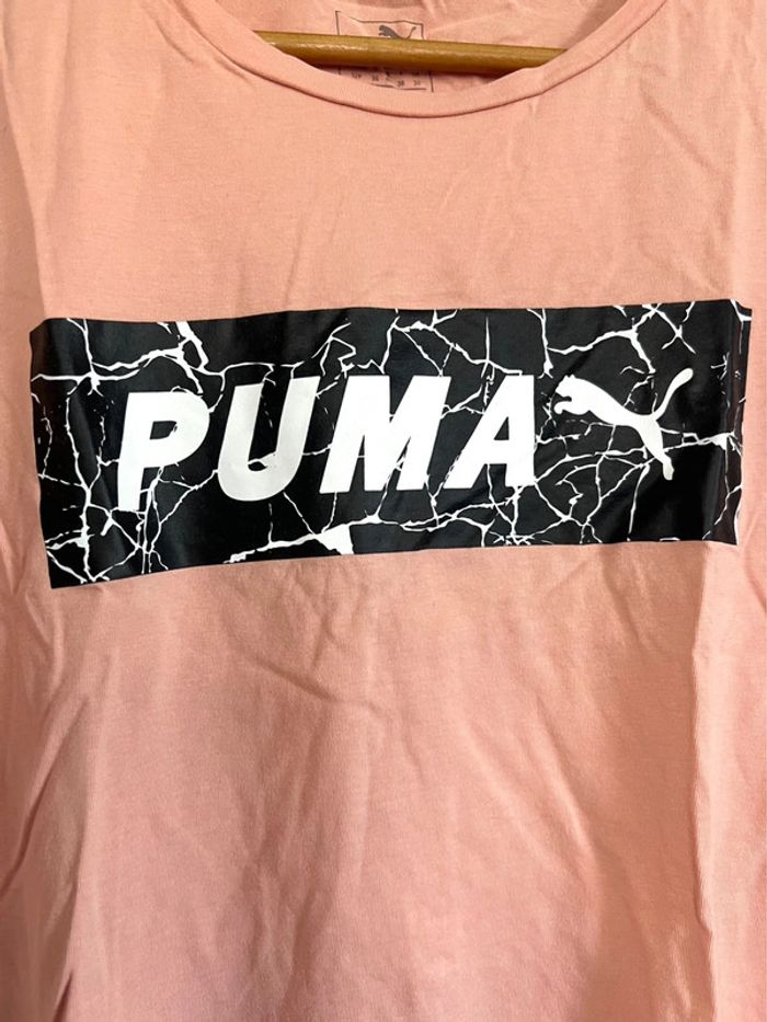 T-shirt de sport Puma rose corail - photo numéro 2