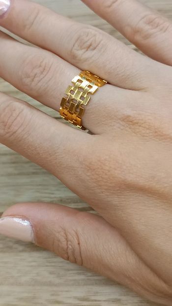 Jolie bague épaisse acier inoxydable