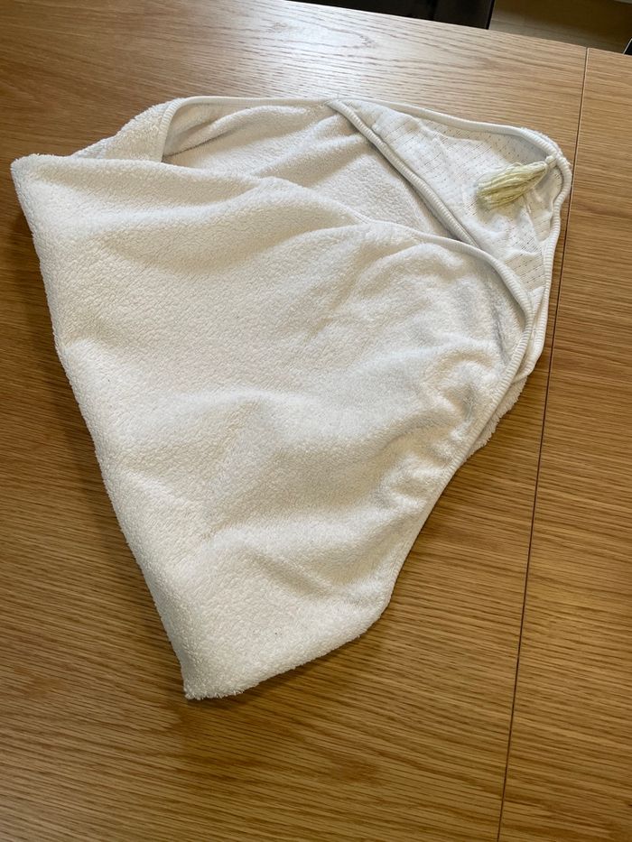 Cape de bain 100% coton - amande - photo numéro 4