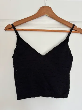 Débardeur court dentelle noir Pimkie taille XS