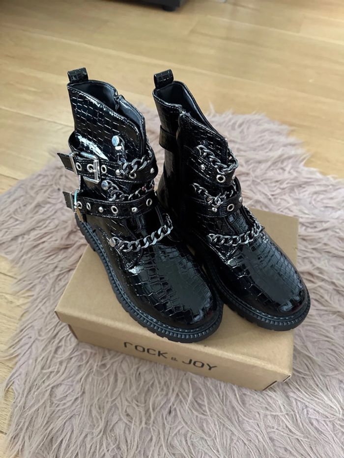 Bottines femme vernies