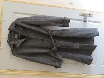 Manteau femme tissu effet chevrons