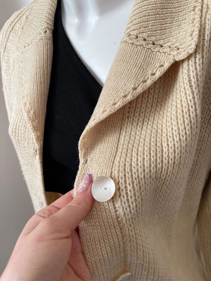 Pull / gilet beige crème - photo numéro 10