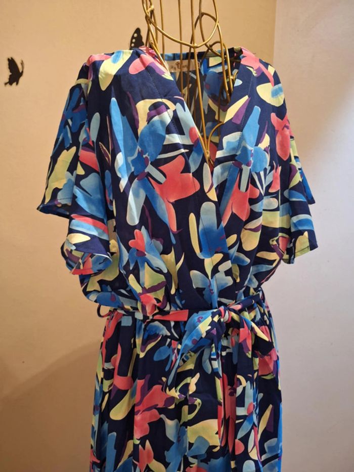 Robe longue fleurie multicolore - photo numéro 2
