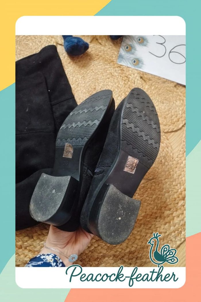 Bottes Cuissardes noires 36 - photo numéro 4