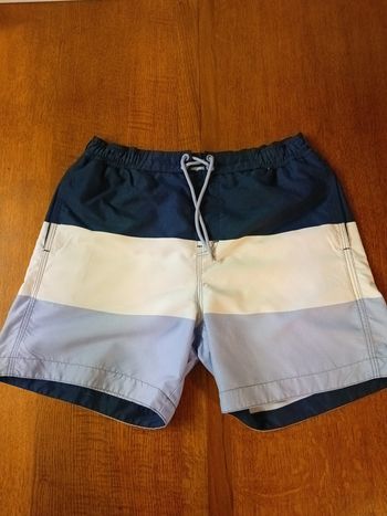 🩳 Short de bain tricolore – Soft Grey – Taille 42/44 – Bon état