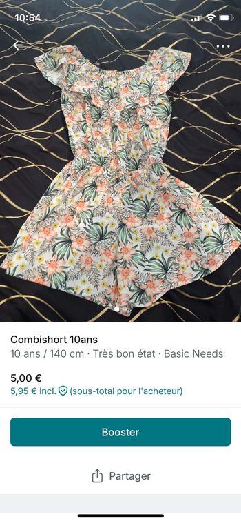 Combishort 10ans