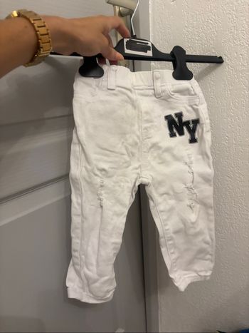 Jean skinny blanc shein 12/18 mois