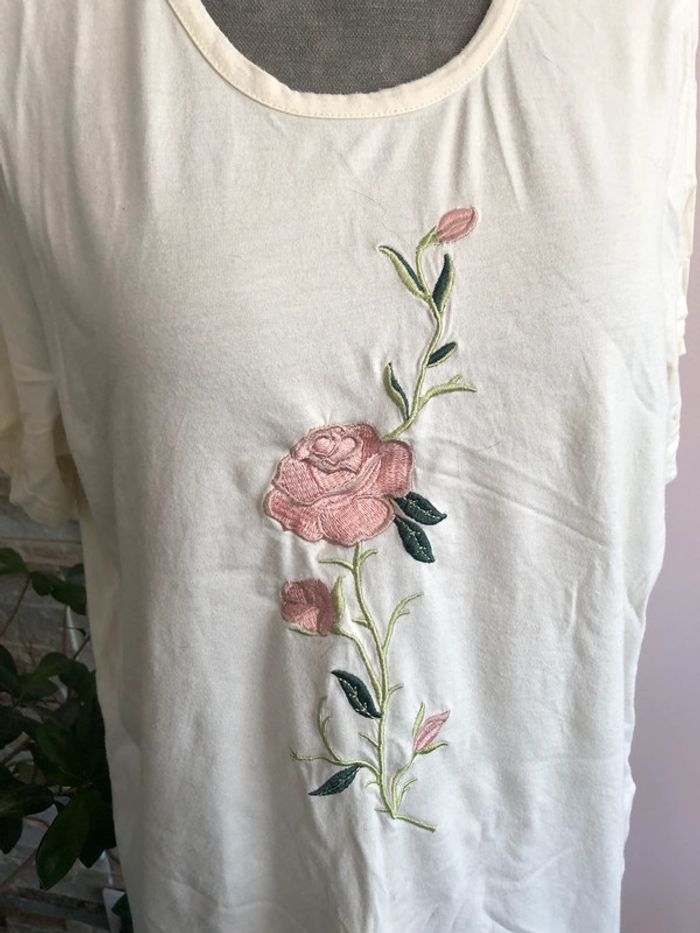 T-shirt écru vintage 44 - photo numéro 2