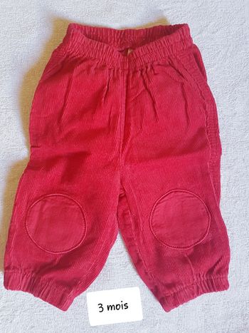 Pantalon velour carrefour 3 mois