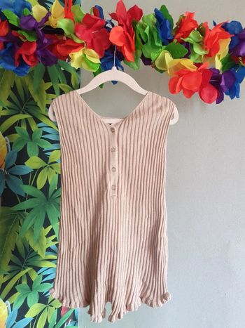 Combishort maille beige