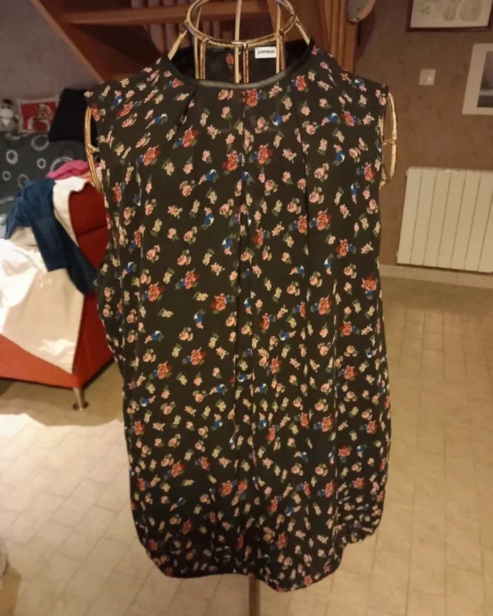 Blouse fleurie légère et fluide (T.L)