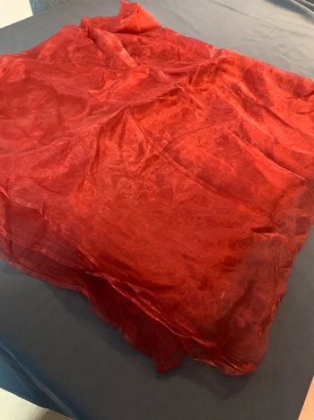 Nappe voilage rouge tissu transparent rouge 150x290cm