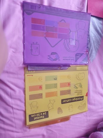 Lot x 2 protége cahier avec rabat