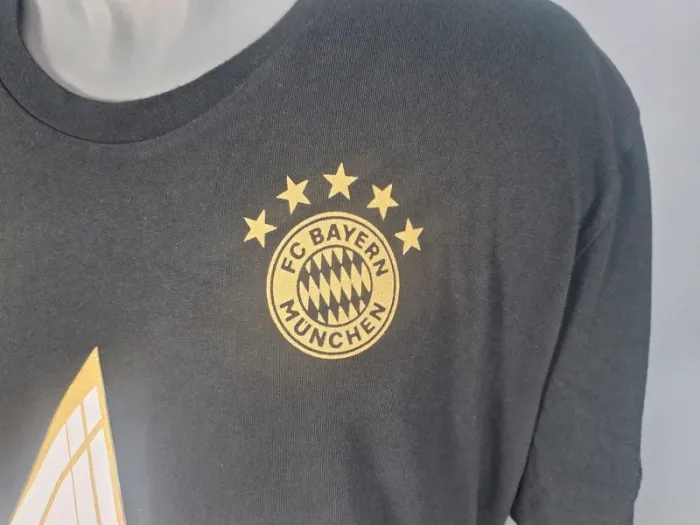 T-shirt Adidas Bayern Munich Champion 2023 – Noir/Or – Taille 2XL (559) - photo numéro 4