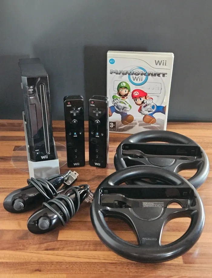 Nintendo Wii noir # Pack Mario Kart #