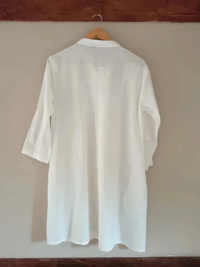 Robe tunique blanche brodée Made in India - photo numéro 9