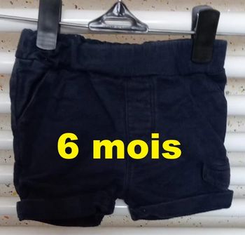 Short bleu marine Taille 6 mois