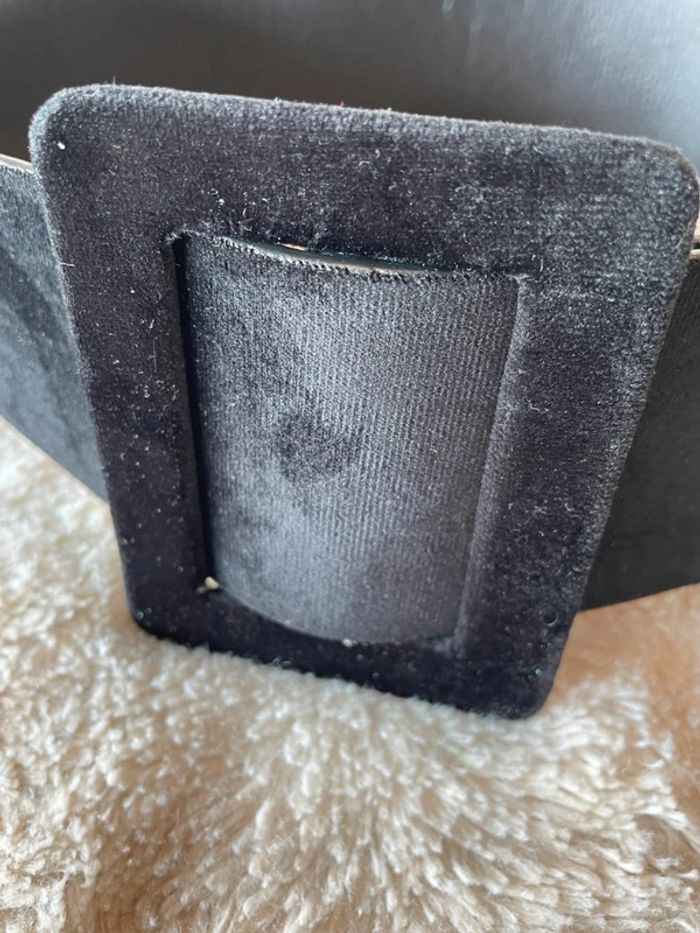Superbe ceinture large boucle gris anthracite - photo numéro 2