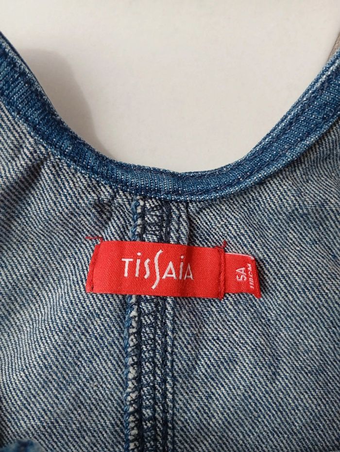 Tissaia - salopette robe en jean taille 5 ans - photo numéro 2