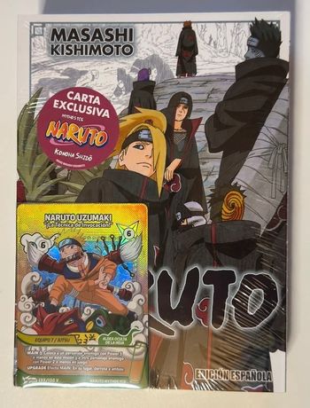 Naruto Mythos TCG – Carte Promo Naruto Uzumaki 133/130 V – Édition Espagnole + Manga Vol.12 (ES)