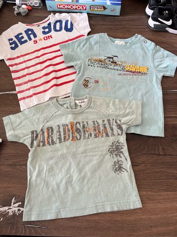 Lot 3 t-shirts bébé garçon