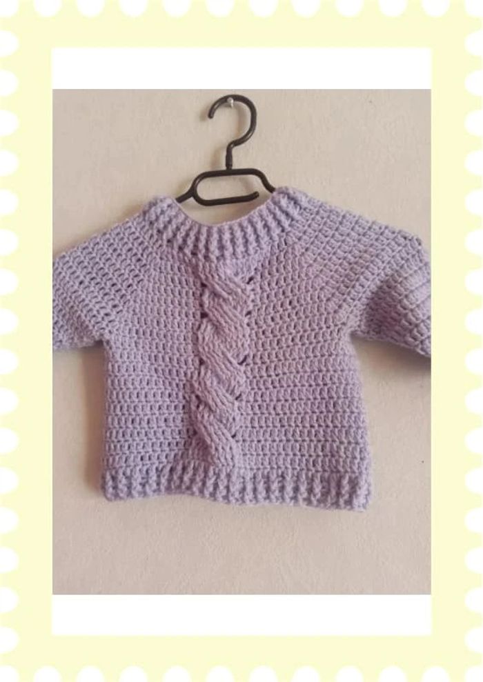Pull en laine fille 9/12 mois