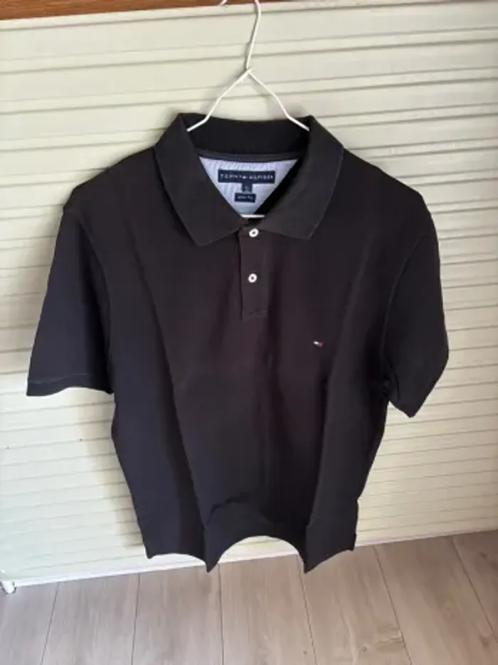 Polo Tommy Hilfiger slim fit noir neuf