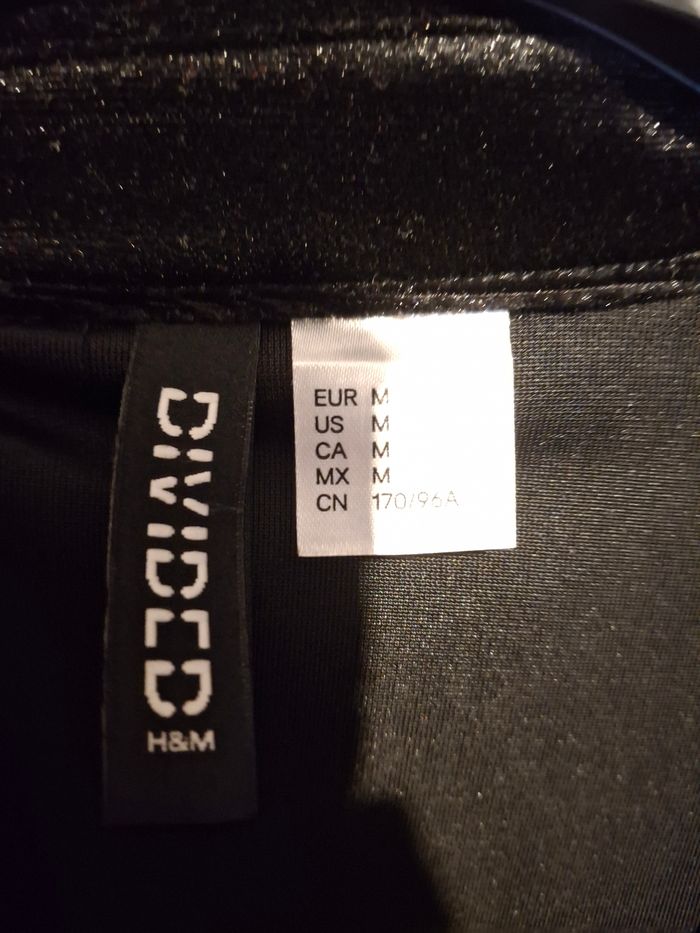 Robe en velours noire H&M taille M - photo numéro 2