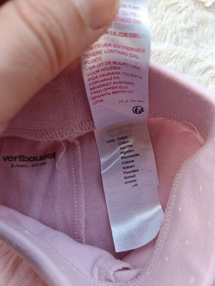 Ensemble (tee shirt manches courtes+sarouel legging) Fille 3 mois Je veux des bisous cœur - photo numéro 11