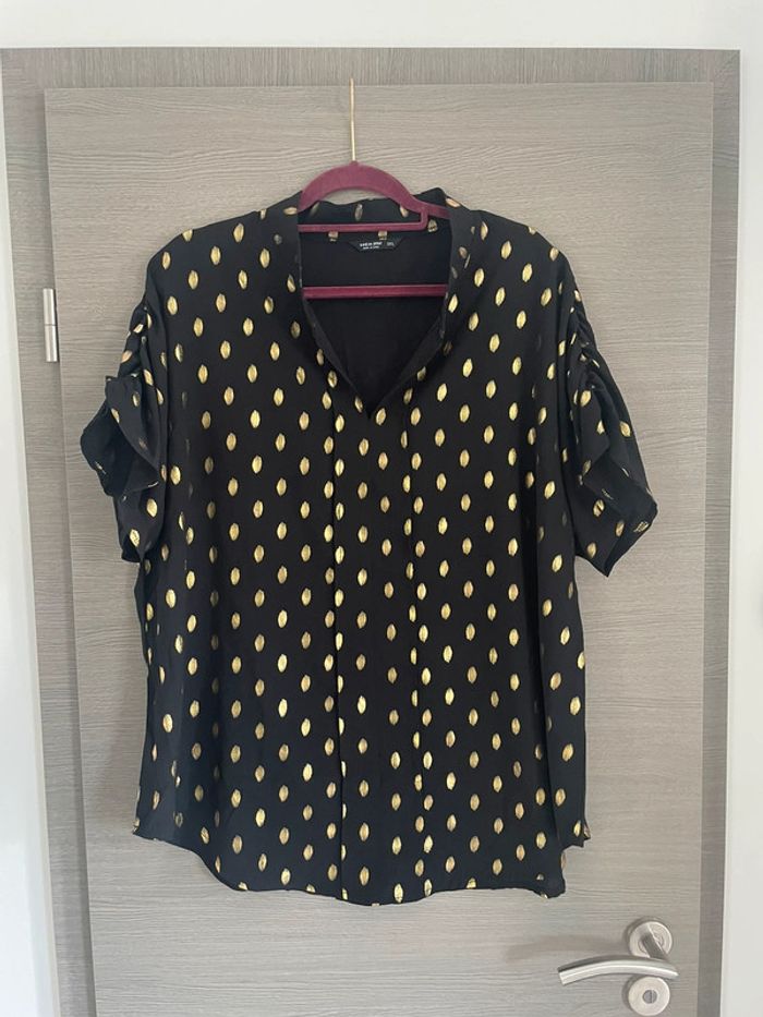 Jolie blouse noire et doré XXXL