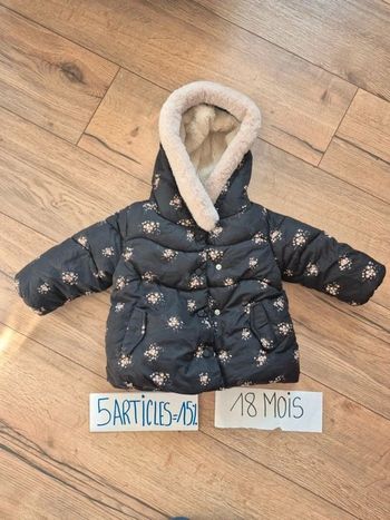 Manteau doudoune très chaude 18 mois 80cm