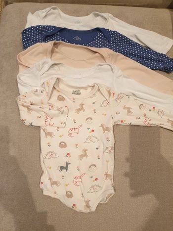Lot de 5 bodies manches longues 18 mois