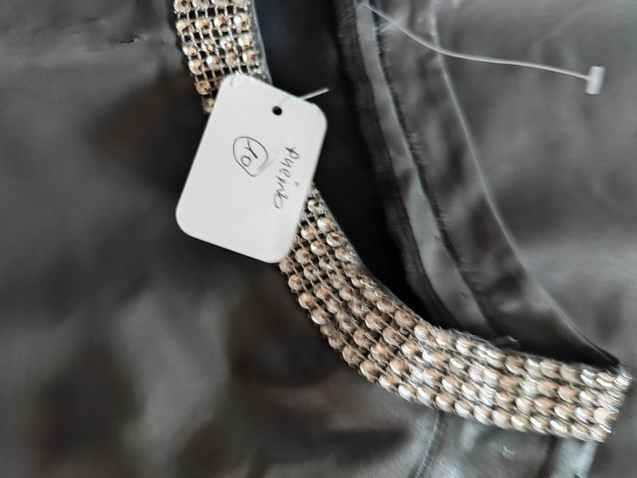 Robe Mini Pulcino Grise, Taille 38 - Style Patineuse avec Détails Brillants ! - photo numéro 3