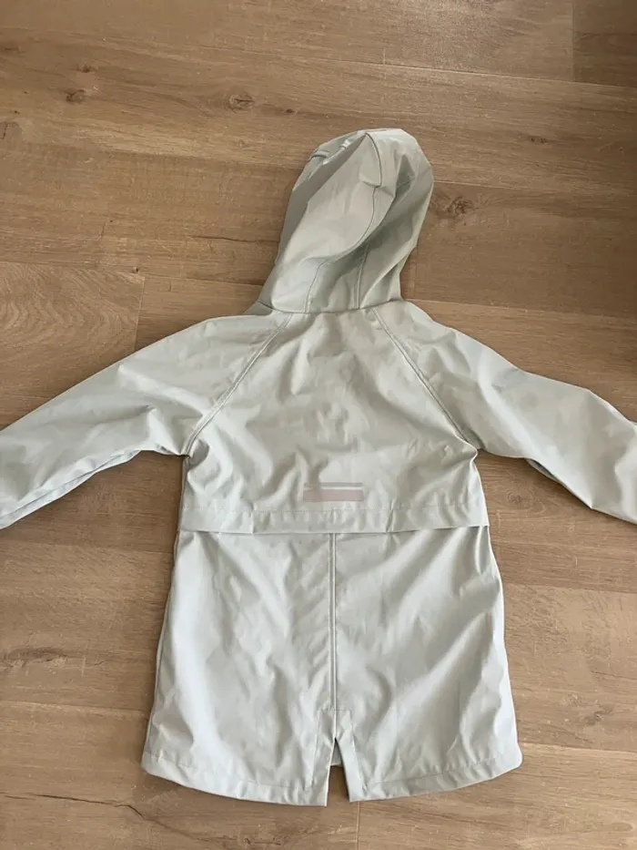 Parka manteau imperméable kiabi veste de pluie en caoutchouc déperlant à capuche - photo numéro 2