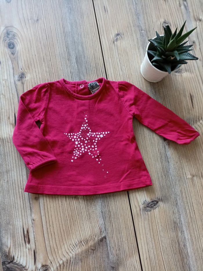 T-shirt manches longues fille 3 mois