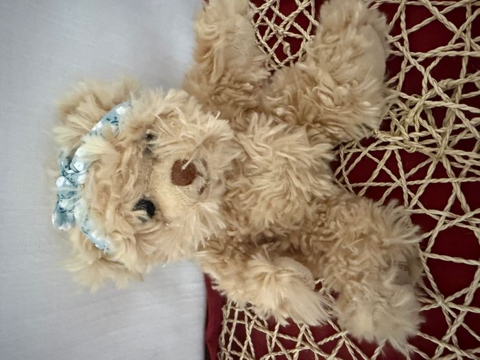 LE PETITE ROMY ours en peluche avec nœud en tête