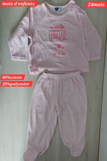 Pyjama modèle unique fille 24mois 