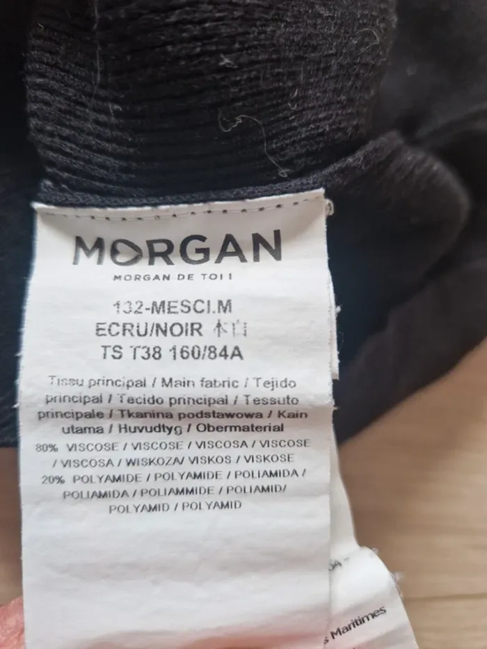Pull Morgan blanc et noir taille S - photo numéro 6