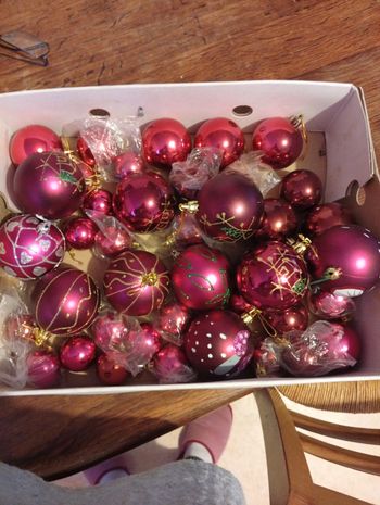 Lot de 43 boules de Noël différentes tailles