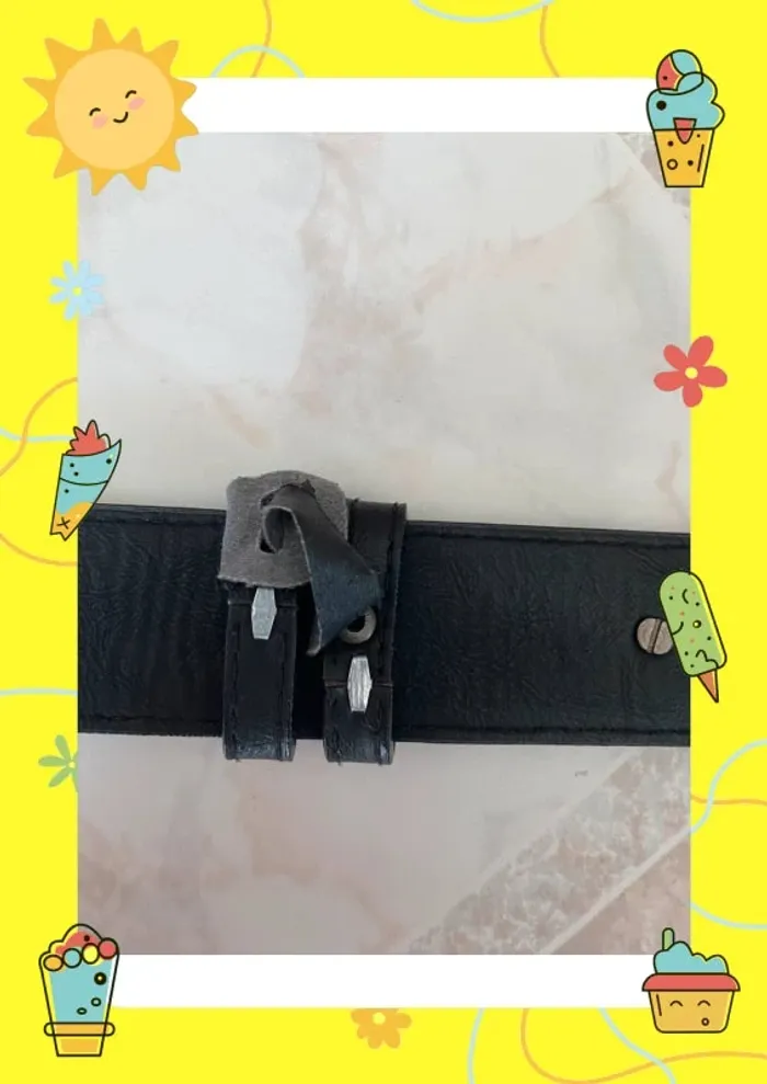 Ceinture noire forme géométrique - photo numéro 4