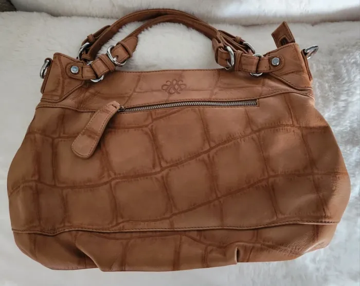 sac en cuir Arthur & Aston neuf en cuir de vachette porté main ou epaule en cuir de vachette camel - photo numéro 3