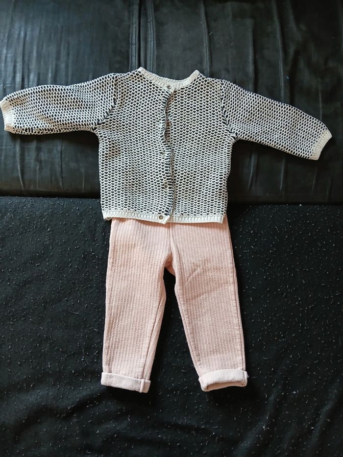 Ensemble pantalon/gilet 18 mois fille