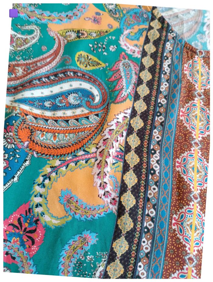Haut bohème multicolore à motifs paisley – style vintage, hippie, casual chic - photo numéro 2