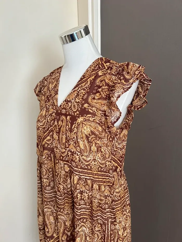 La fée maraboutée robe longue été imprimée cachemire femme, taille M - photo numéro 5