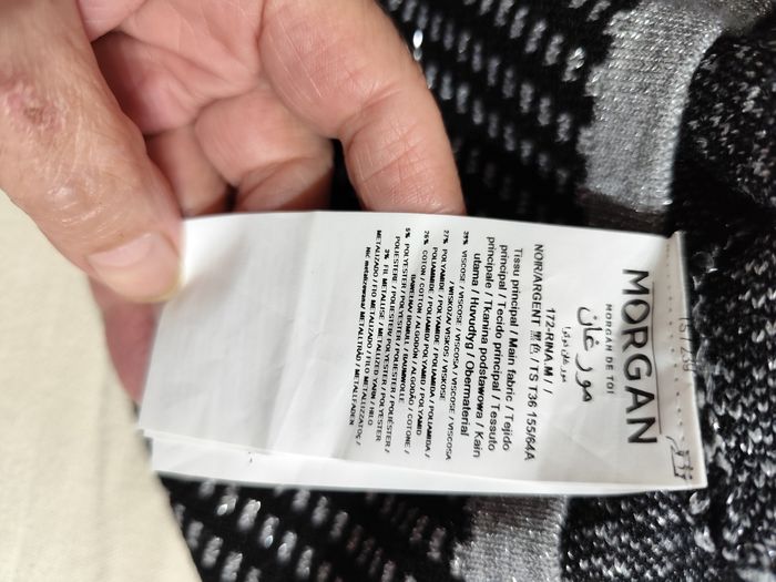 Robe neuve Morgan taille 36 maille noire et argentée automne hiver - photo numéro 10